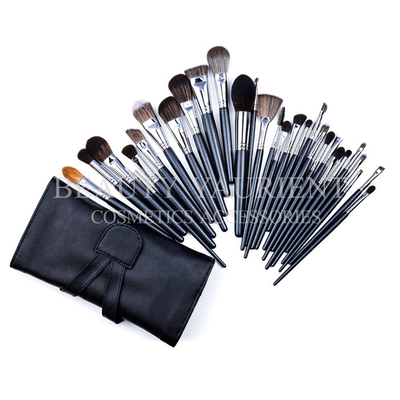 FSC Custom Ferrule Professional Brush Brush Set مجموعة فرش مكياج سوداء